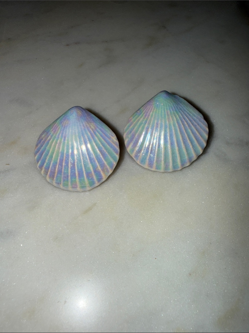Iridescent Seashell Earring Pair - Mermaid Core